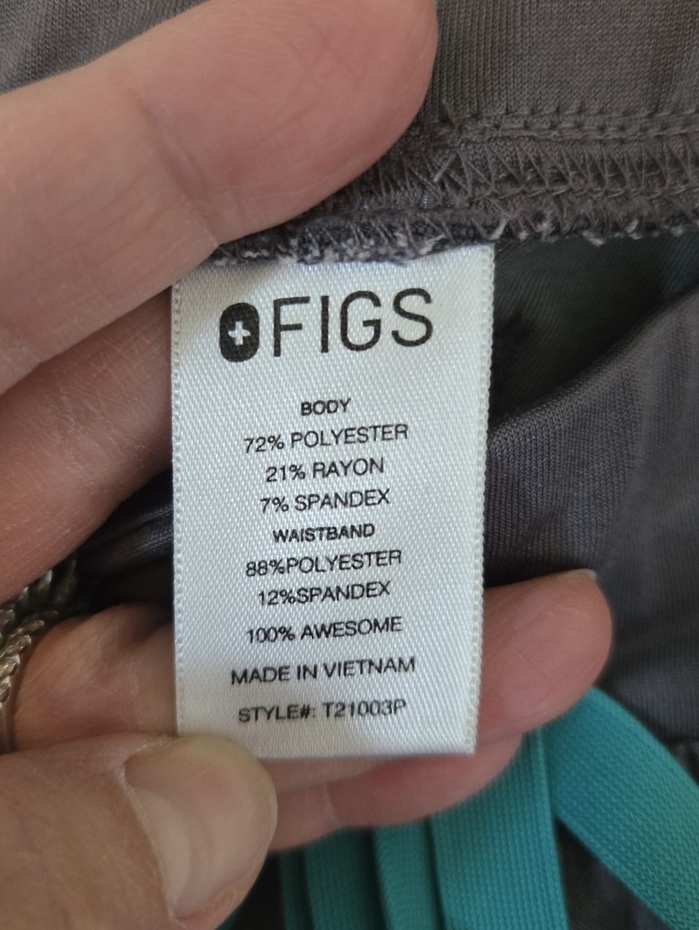Figs | High Waisted Livingston Basic Scrub Pants In Graphite Size Small - Picture 7 of 8